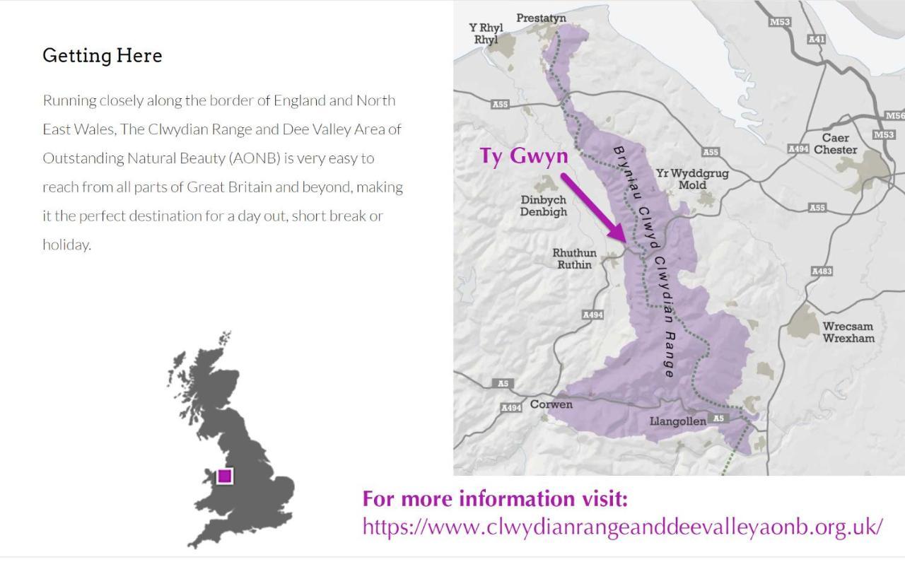 Ty Gwyn Holiday Cottage - Llanbedr Dyffryn Clwyd - Ruthin Εξωτερικό φωτογραφία